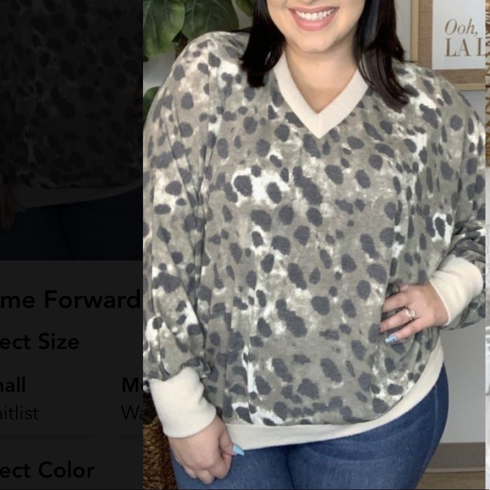 New Animal Print Top SzM